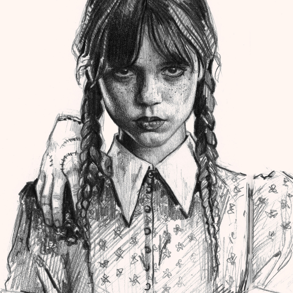 Wednesday Addams Print