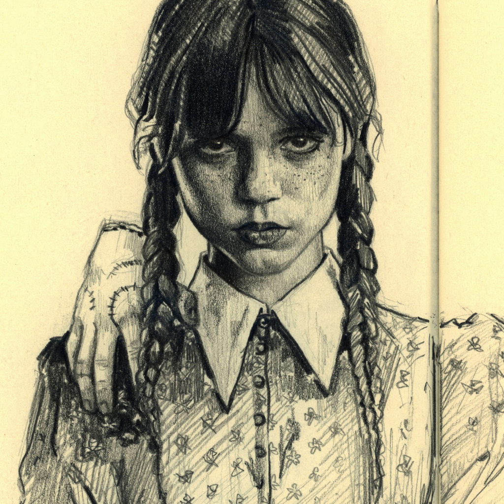 Wednesday Addams Print